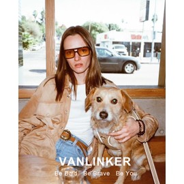 VANLINKER Retro 70s Square Aviator Sunglasses for Women Men Vintage Trendy Rectangle Sun Glasses VL9816,Brown