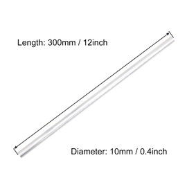 VictorsHome 10mm x 300mm Aluminum Rods, Round Solid Shaft Lathe Bar for DIY Crafts RC Aircraft Model Car 2pcs
