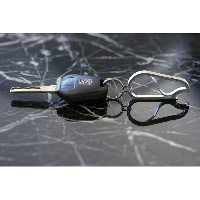 Bico Keyklipzサーフビコ キークリップ メンズTEAR DROP「ティアドロップ」チタンカラビナキーチェーン[KR25A-ST]カラー:ストーン仕上げ?グレー