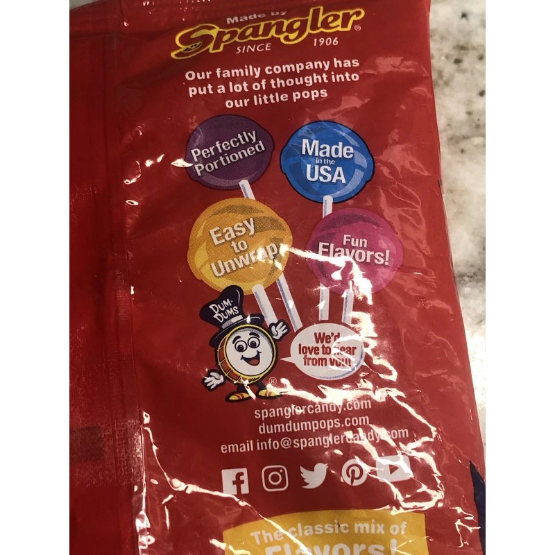 Dum Dums Original Mix Lollipops 4.8oz-Free From Mayor Allergens. Bonus