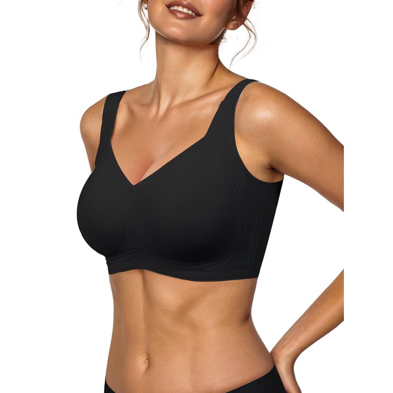 Ninee Womens Wireless Bras No Underwire Tshirt Bras Supportive Seamless