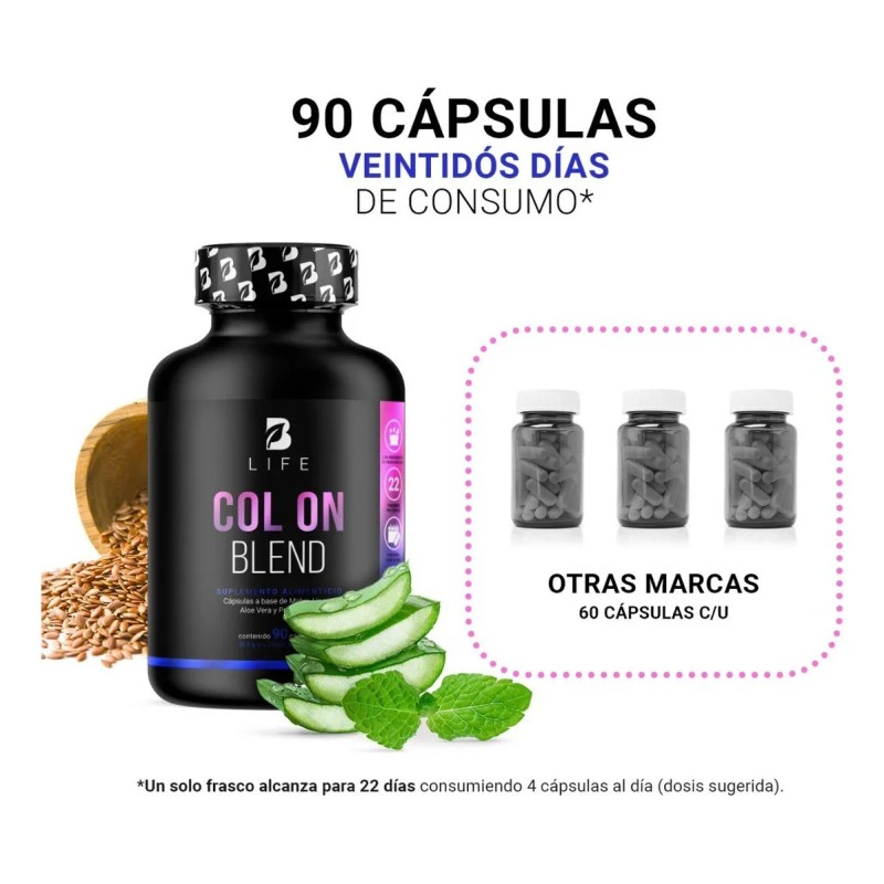 B Life Colon Cleanse - 90 Capsules with Mallow Leaf