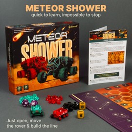 Logic Board Games for Kids and Adults – Meteor Shower A Fast and Strategic 2-Player Tabletop Game – Montessori STEM Educational Toys Gift - Logic Game for Ages 8 and up