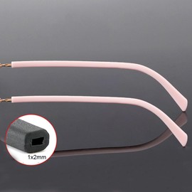 1 Pair Eyeglass End Tips Silicone Long Ear Sock Pieces Eyewear Anti-Slip Comfort Replacement Tips Metal Eyeglass Legs (Pink)