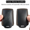 for Jeep Leather Key Fob Cover with Keychain (Brown, 5