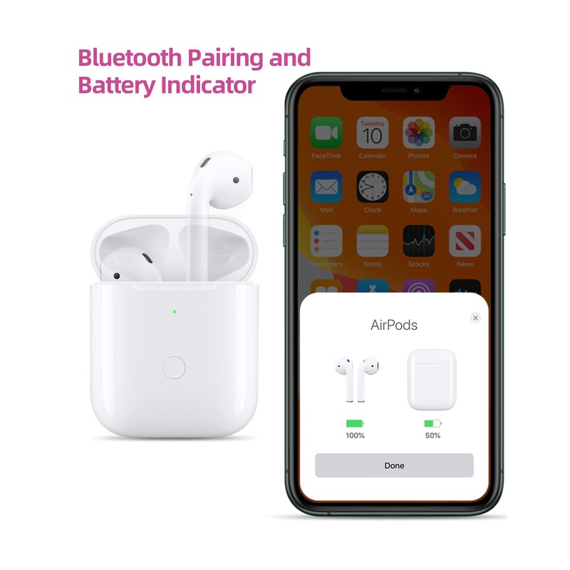 Jinstyles Charging Case Replacement for AirPods 1st & 2nd Generation