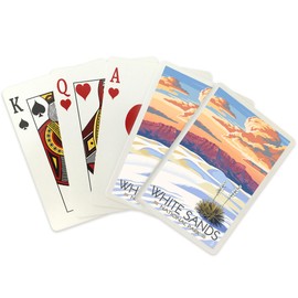 Lantern Press White Sands National Park, New Mexico, Sunset Scene (52 Playing Cards, Poker Size Card Deck with Jokers)