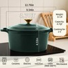 Tastedeli Enamel Cast Iron Dutch Oven with Lid, Round Casserole
