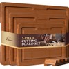 Empune Bamboo Cutting Board Set, Wood Cutting Boards for Kitchen