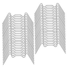 EAGLE PEAK 100pcs Greenhouse Glazing Clips, W Type Stainless Steel Clamps Green House Accessory Wire Replacement Clips for Greenhouse Cover