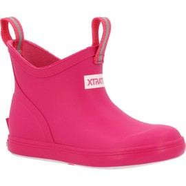 Xtratuf Ankle Deck Boot Rain, Neon Pink, 4 US Unisex Big Kid