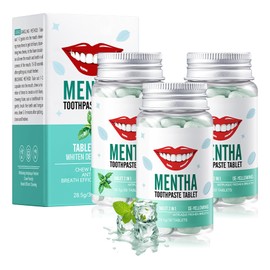 Toothpaste Tablets 90 Count,Portable Travel Toothpaste Tablets,Mint Flavors Mini Tooth Paste,Solid Travel Size Tooth Paste