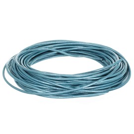 Craft County 2mm Round Leather Cord – 5, 10, 25 or 50 Yards or 328 Feet (Trully Teal, 25 Yards)