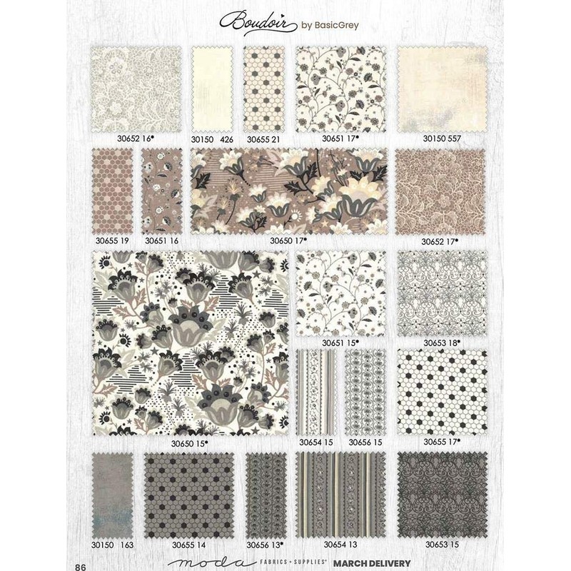 Boudoir Charm Pack by BasicGrey; 42-5 Inch Precut Fabric Quilt