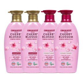 Organist Cherry Blossom Shampoo 500ml + Conditioner 500ml, 2 sets / 오가니스트 체리블라썸 샴푸 500ml + 컨디셔너 500ml, 2세트