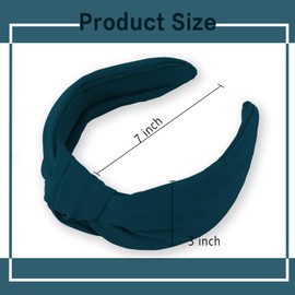 Royal Blue Headband Top Knot Headbands for Women Non Slip Fashion Wide Knotted Headbands Hair Accessories for Women Girls