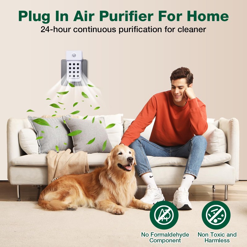 JOSTART Air Ionizer for Home (3 Pack） - Plug-in Negative