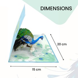 ForeverGiving Pop Up Cards – Peacock Pop Up Card – Pop Up Birthday Card – 3D Cards – Mothers Day Pop Up Card – Pop Out Cards - Pop Up Greeting Cards – 3D Birthday Cards - Surprise Your Loved One