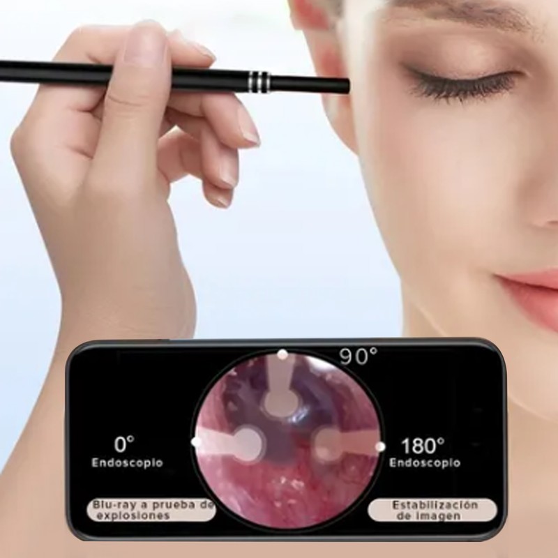 Ear Wax Removal Endoscope 6 LED Adjust Light Clear Image