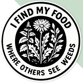 Extra Large 460mm 'I Find My Food Where Others See Weeds' Permanent Sticker Decal for Cars/Windows/Bins/Walls (DW00140659)