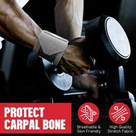 Weight Lifting Wrist Wraps - 21" Gym Wrist Straps for Weightlifting, Breathable Wrist Brace, Avoid Injury and Maximize Grip for Men & Women Powerlifting, Strength Training, Bodybuilding