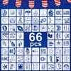 66 Pack Patriotic Stencils, 250 4th of July Stencils for