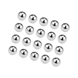 ACROPIX 25pcs G10 Solid Chrome Steel 5mm Silver Tone Precision Ball Bearing Keychain Wheel