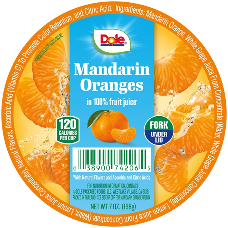 Dole Food Company, Inc 74206011 Fruit Cups 7 oz. 12/CT