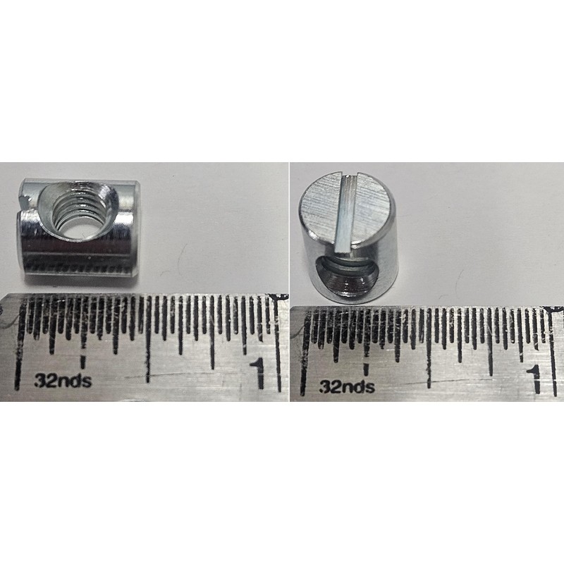 (50) Cross Dowels/Barrel Nuts - 1/4-20 12mm X 10mm Zinc-Plated