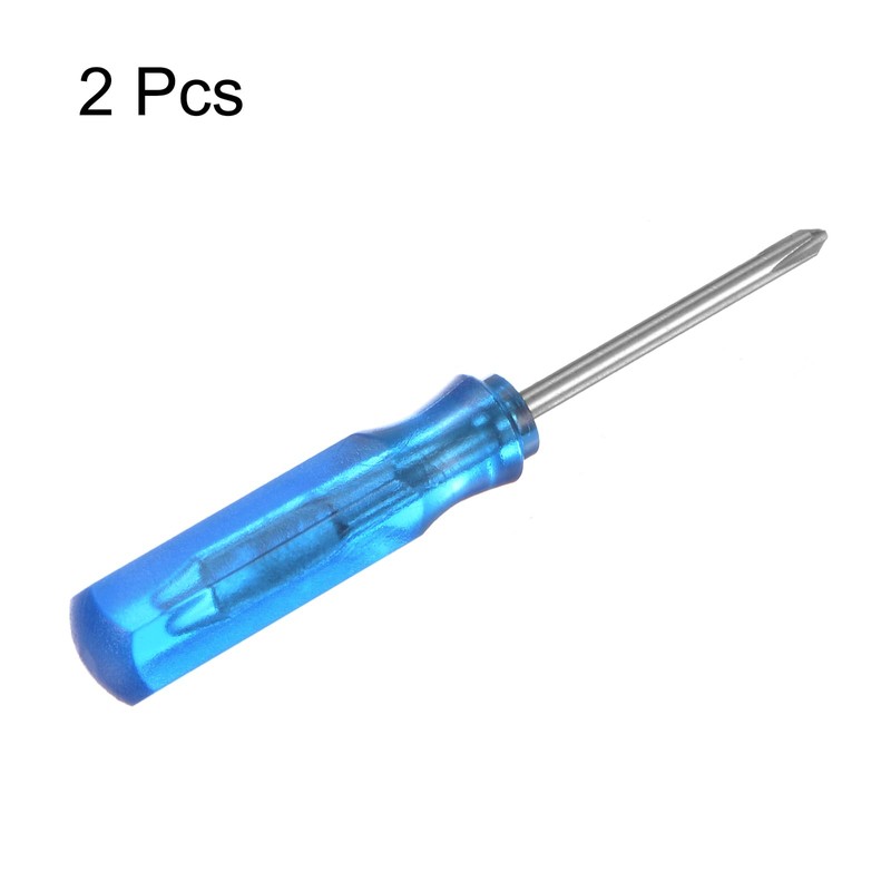 sourcing map 2Pcs PH0 Mini Phillips Screwdriver 1.5mm Magnetic Cross