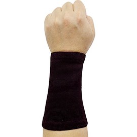 Fukutoku 1751-M Comfortable Compression Supporter Wrist Long Black M