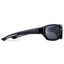 ATTCL Unisex Kids Sport TR90 Polarized Sunglasses Age 3-10 Medium Black, black