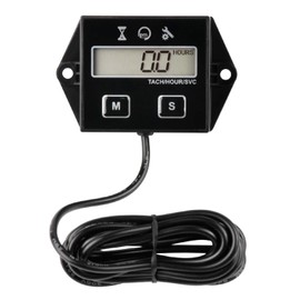Runleader Digital Operating Hour Counter RPM Meter Maintenance Reminder User Shut Off Use for ZTR Lawn Mower Tractor Generator Marine Outboard ATV Motor Snowmobiles