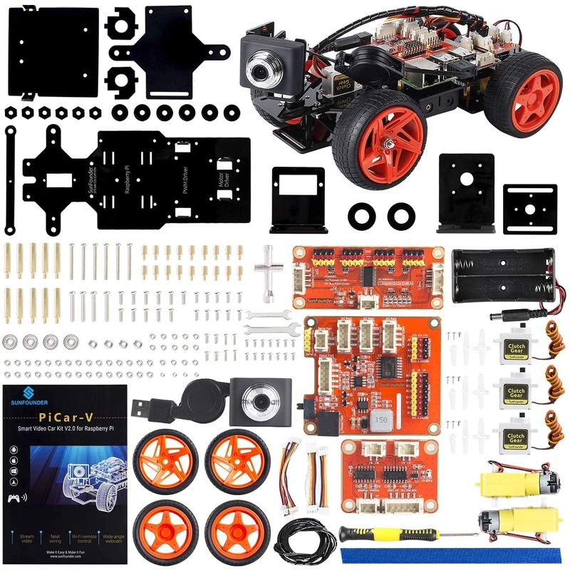 Sunfounder Smart Video Car Kit V2.0 Raspberry Pi 4 Model