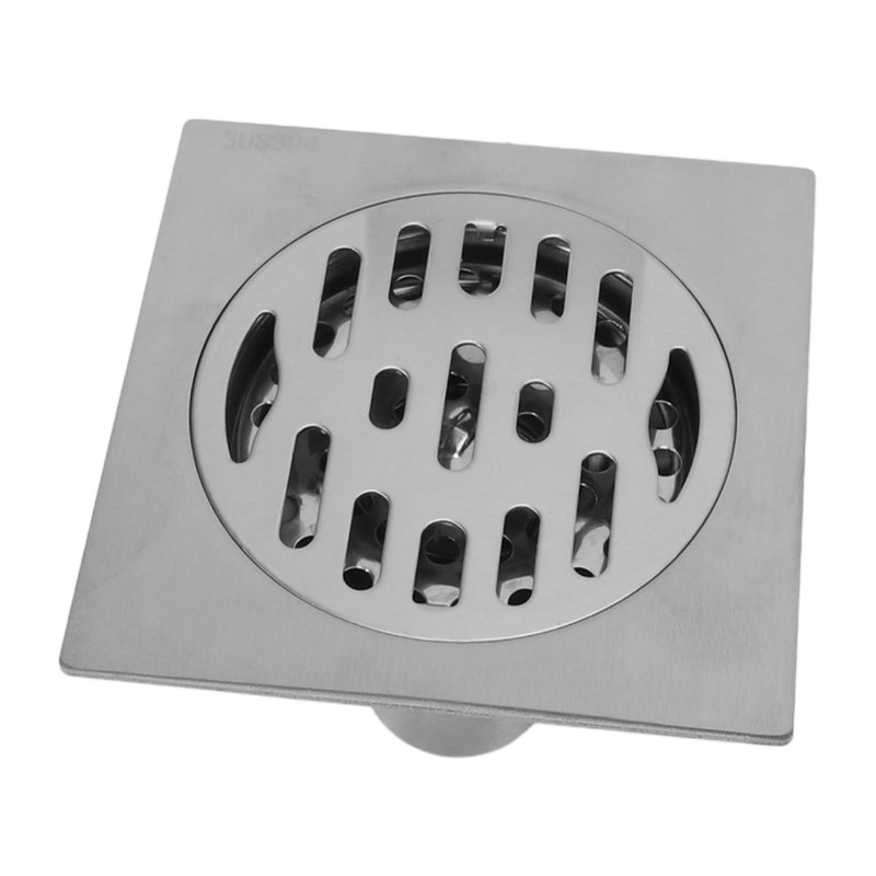 Square Shower Drain Kit 4.3in Stainless Steel Anti Clogging Odor