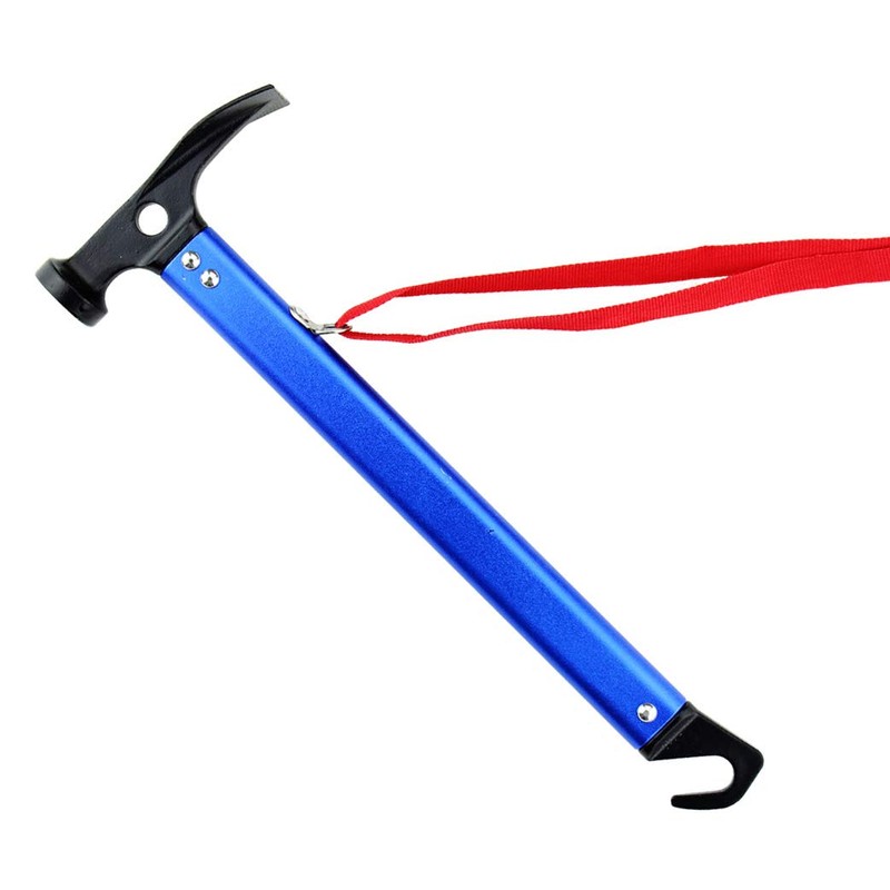iwobi Multifunctional High Carbon Steel Camping Wooden Hammer for Pegs