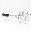 com-four® Chrome-plated Metal Potato Masher - Puree Masher for Kitchen
