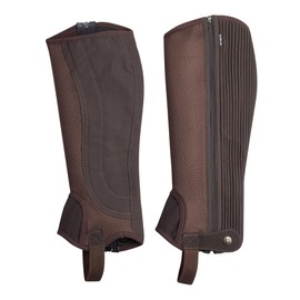 Dublin Easy-Care Mesh Half Chaps II, Brown, Adults Extra Small