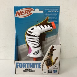 NERF Microshots Micro Peely Bone Dart Blaster Toy