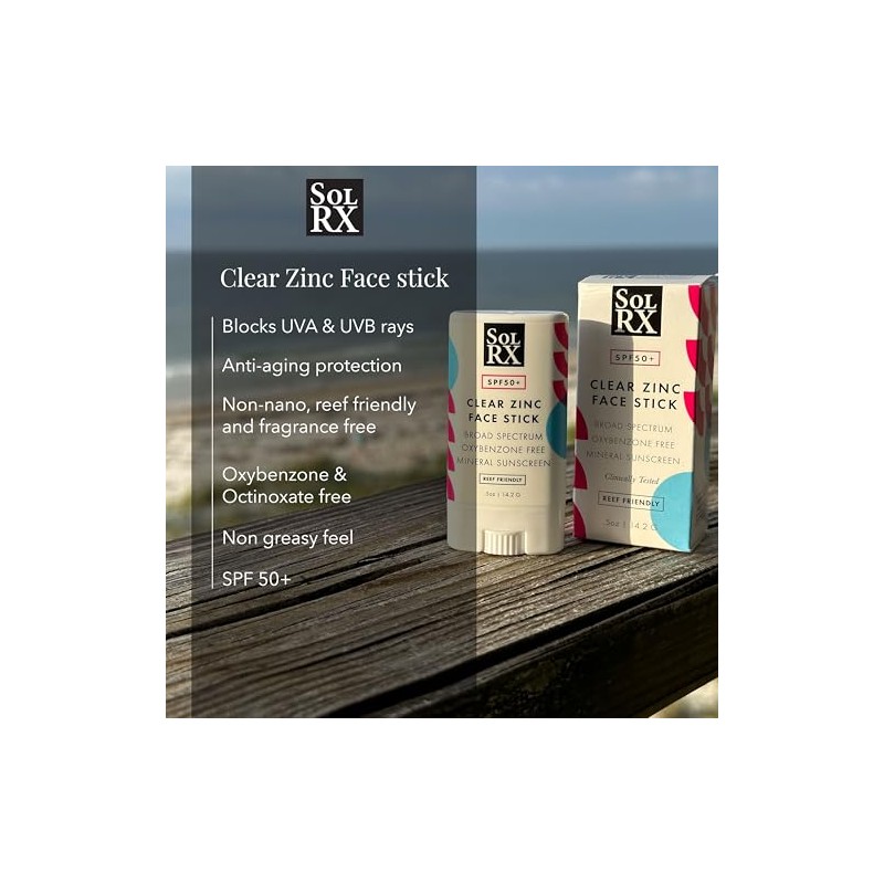 SolRx Zinc Stick Protector Solar SPF 50 Active óxido de