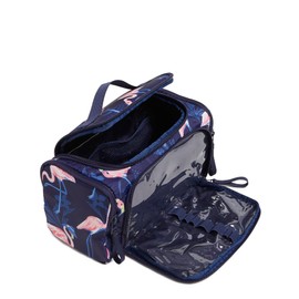 Vera Bradley Ripstop Large Travel Cosmetic Makeup Organizer Bag, Flamingo Party