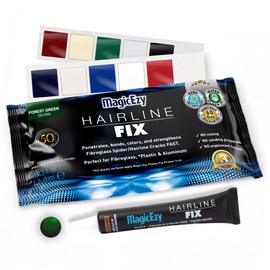 MagicEzy Hairline Fix- (Forest Green) Gelcoat Repair Kit - Fix Cracks and Scratches Like a Pro -Fiberglass Boat Repair Kit - Boats, Jet Skis