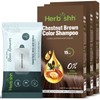 Herbishh Chestnut Brown Hair Dye Shampoo with Wipes | Natural