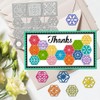 BENECREAT Honeycomb Metal Cutting Dies Stencils, Hexagon & Square Floral