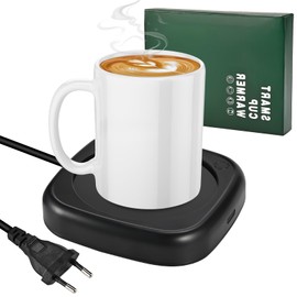 Tigvio Cup Warmer, Coffee Warmer, Heat Plate with 2 Temperature Settings, Home Office Gadgets for Coffee, Cocoa, Milk, Tea, Electric Coffee Warmer, Heat Plates as Gifts for Coffee Lovers