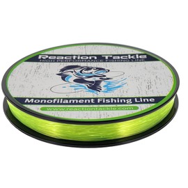 Reaction Tackle Monofilament Fishing Line- Strong and Abrasion-Resistant Nylon Mono Fishing Line, Freshwater and Saltwater Fishing Line Yellow 4/350