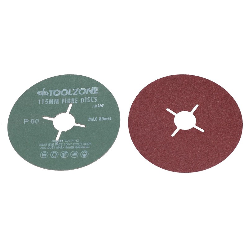 115mm Fibre Sanding Discs 60 Grit Medium Disc for 4-1/2”