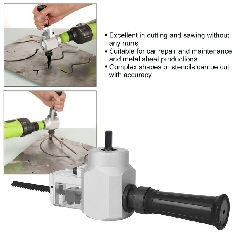 Double Head Metal Cutter Sheet Nibbler Drill Attachment Electric Wood