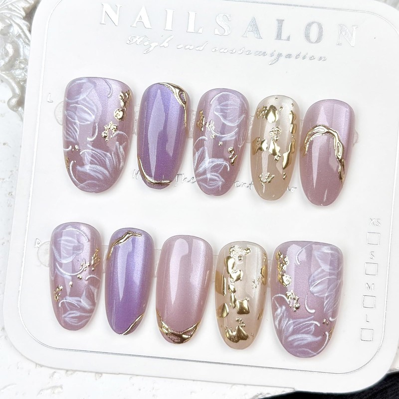 Domiya Nail Tips, 24 Pieces, Ballet, Popular, Nail Stickers, Press-On