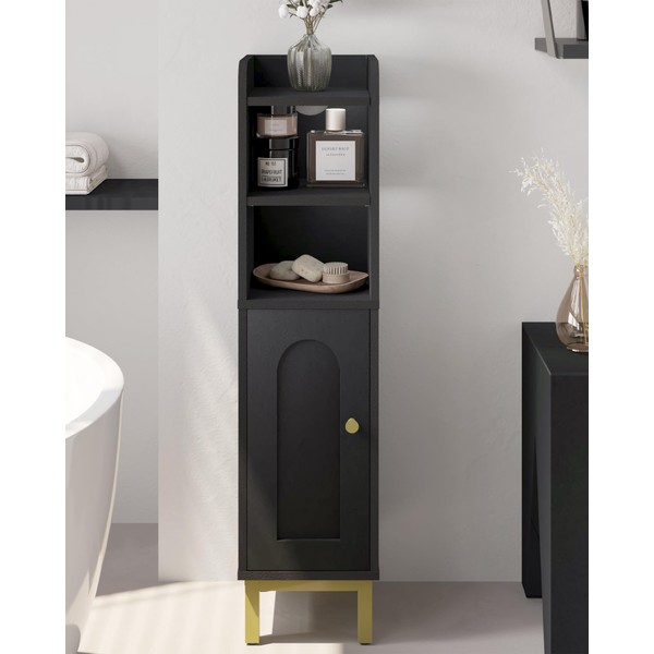 Hzuaneri Bathroom Storage Cabinet, Small Corner Floor Cabinet with Door
